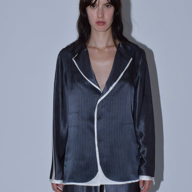 Pinstripe Silk Suit Shirt