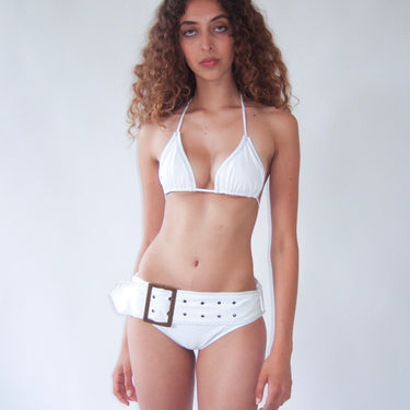 Bandera Triangle Top in White