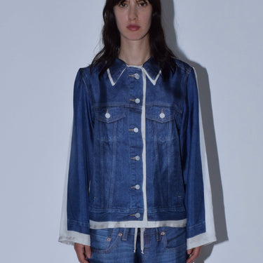 Double "Denim" Silk Shirt