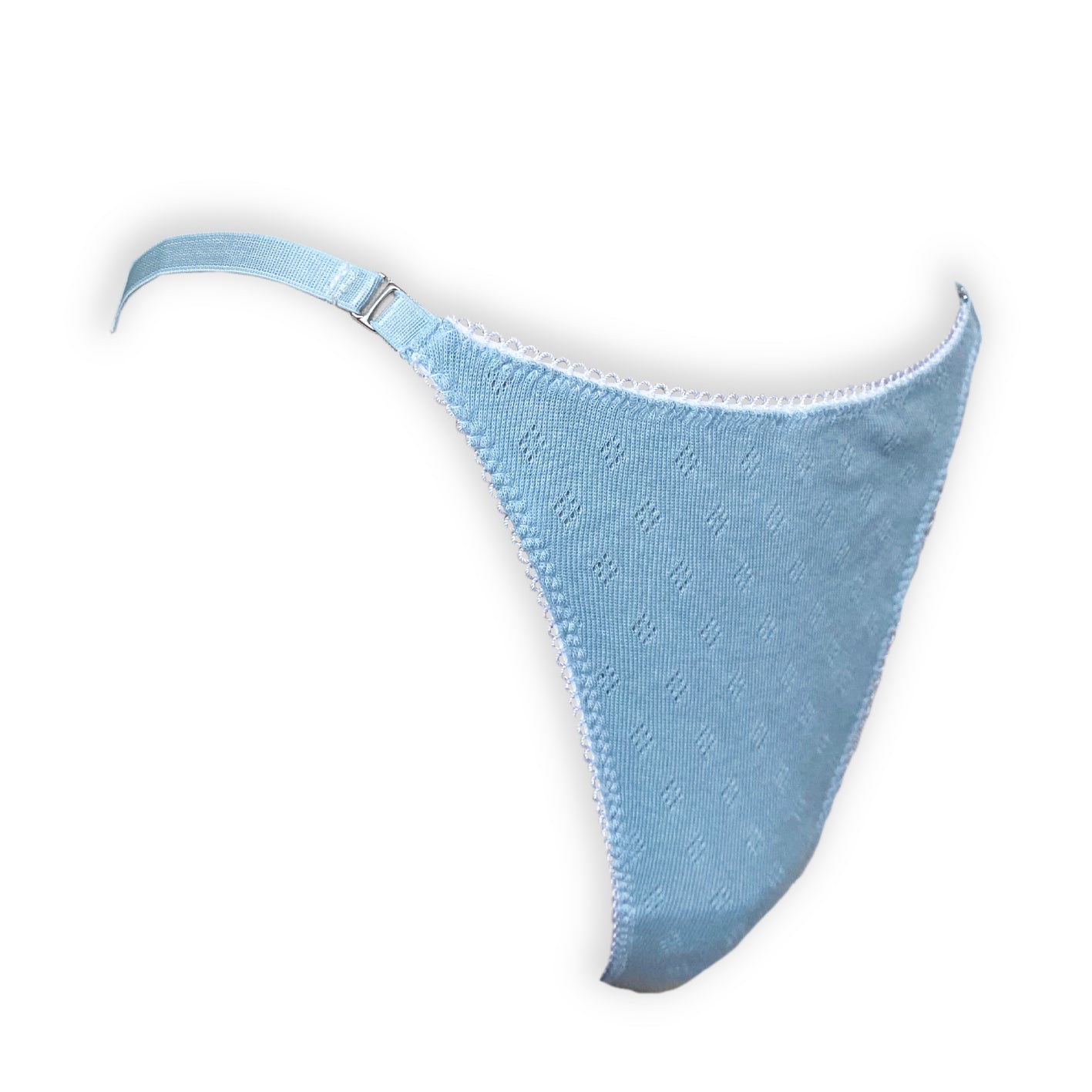 Blue Pointelle High Rise Knickers