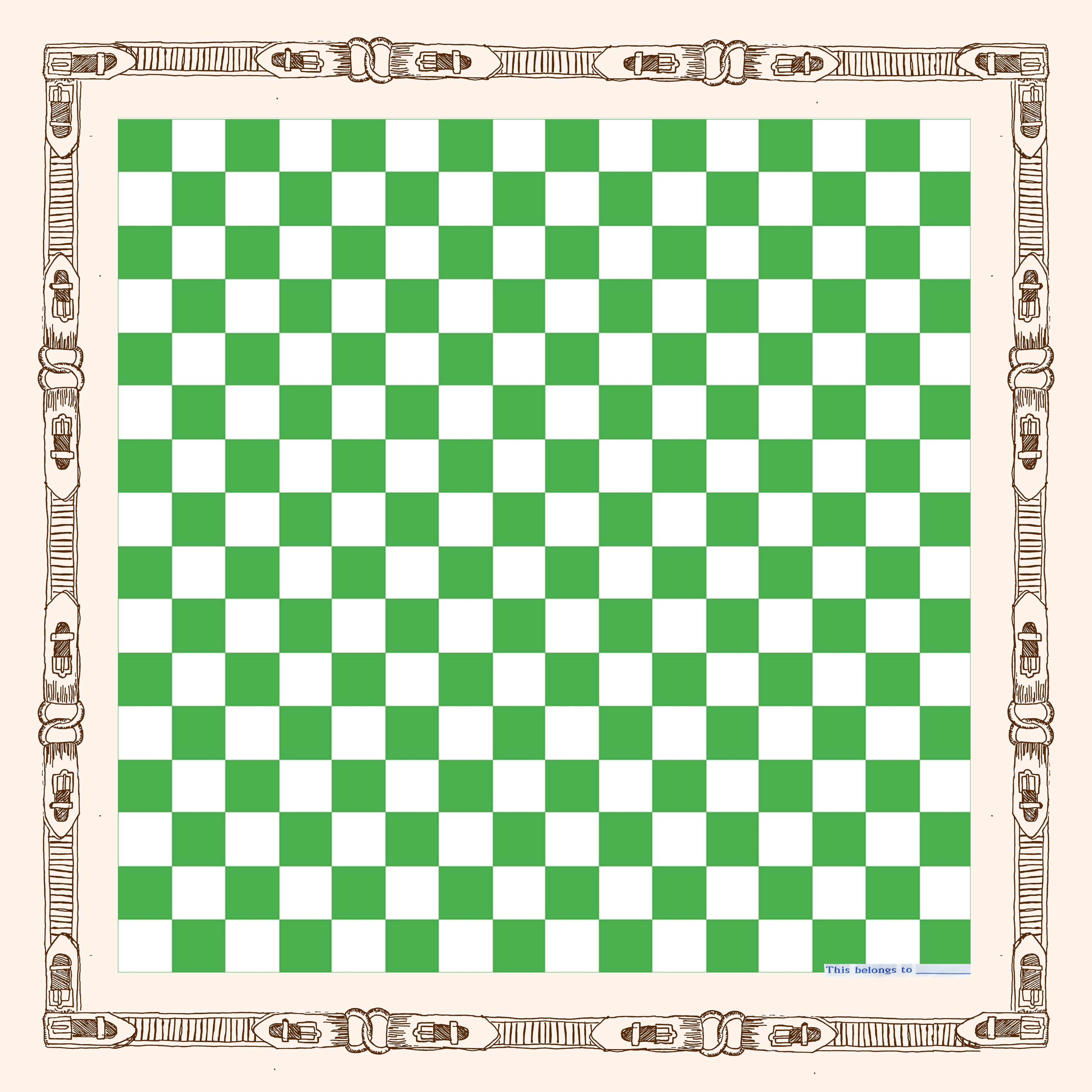 Bandana de tablero de ajedrez verde