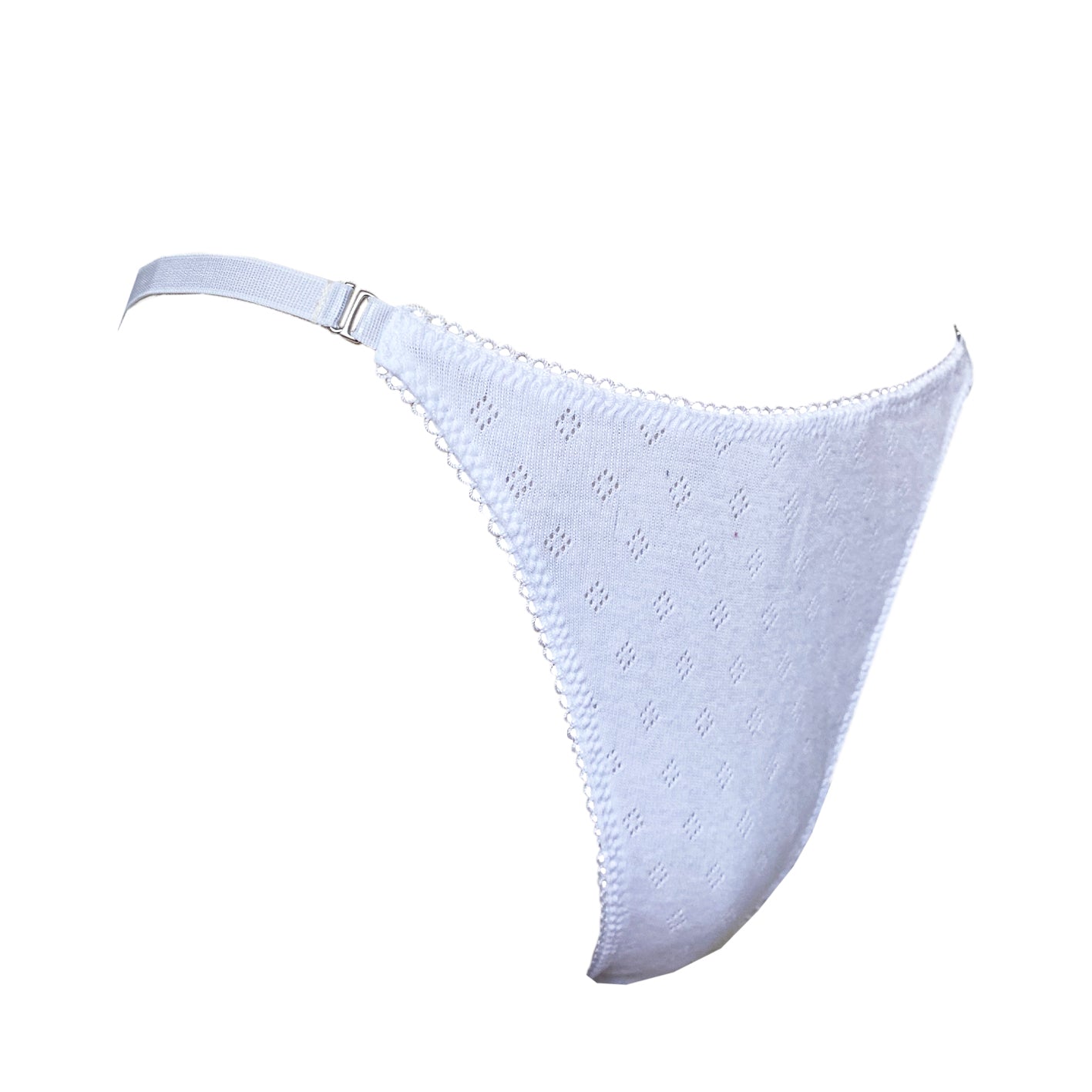 White Pointelle High Rise Knickers
